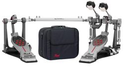 PEARL PEDAL DUPLO ELIMINATOR DE 25 ANIVERSRIO PEARL P-2052C/B COM TRANSMISSO POR CORRENTE DUPLA - PRETO